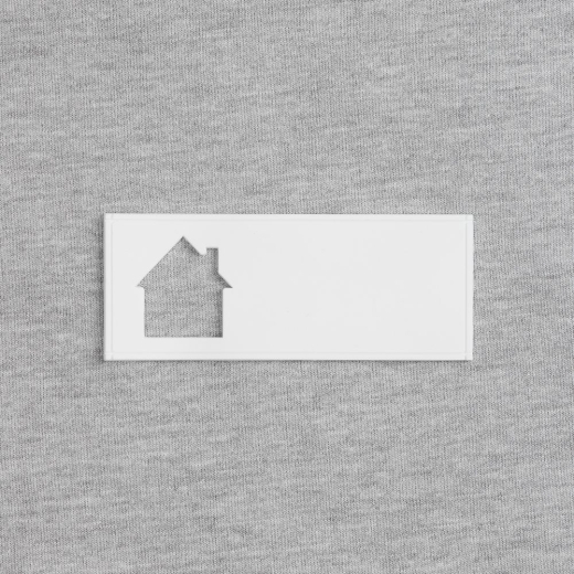 Изображение №2 | Лейбл из ПВХ с вырубкой «Дом», белый