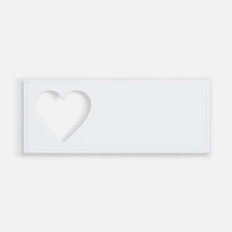 Изображение №1 | Лейбл из ПВХ с вырубкой «Сердце», белый