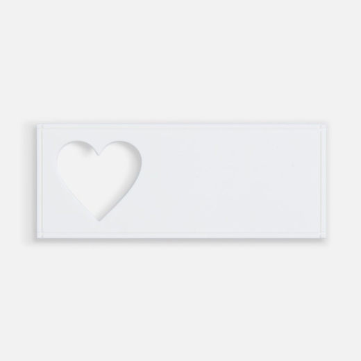 Изображение №1 | Лейбл из ПВХ с вырубкой «Сердце», белый