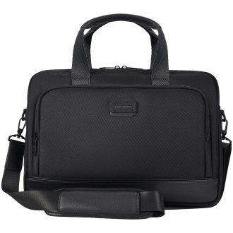 Изображение №1 | Сумка для ноутбука Santiago с кожаной отделкой, черная