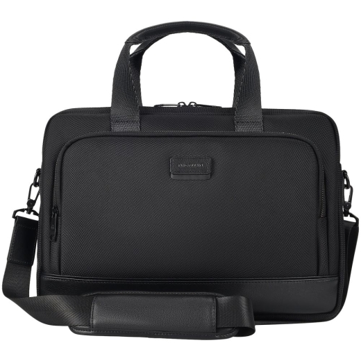 Изображение №1 | Сумка для ноутбука Santiago с кожаной отделкой, черная