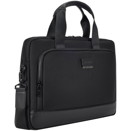 Изображение №3 | Сумка для ноутбука Santiago с кожаной отделкой, черная