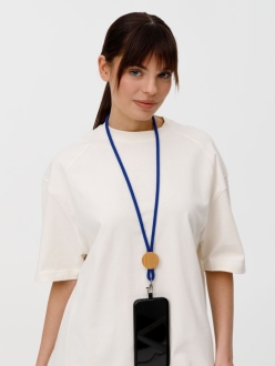 Изображение №8 | Шнурок для бейджа Tube Wood, синий