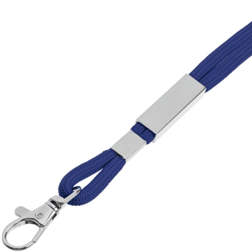 Изображение №3 | Шнурок для бейджа Tube Metal, синий