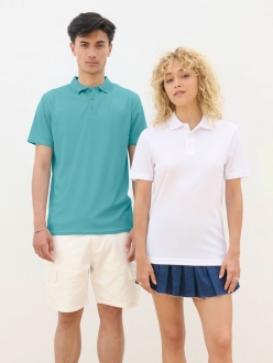 Изображение №4 | Рубашка поло унисекс Pitcher, белая, размер XS