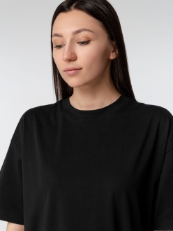 Изображение №6 | Футболка оверсайз женская Boxy Women, черная, размер XS