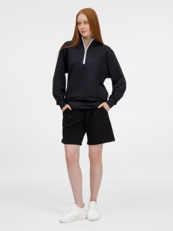 Изображение №14 | Свитшот на молнии из бифлекса Morfiss, черный, размер XS/S