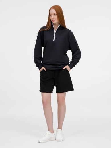 Изображение №14 | Свитшот на молнии из бифлекса Morfiss, черный, размер XS/S