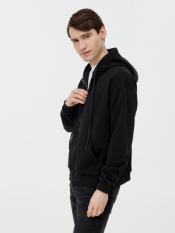 Изображение №7 | Толстовка унисекс оверсайз на молнии Zippy Terry, черная, размер XS/S