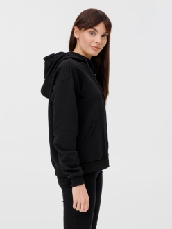 Изображение №12 | Толстовка унисекс оверсайз на молнии Zippy Terry, черная, размер XS/S