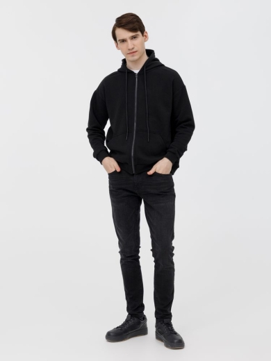 Изображение №10 | Толстовка унисекс оверсайз на молнии Zippy Terry, черная, размер XS/S