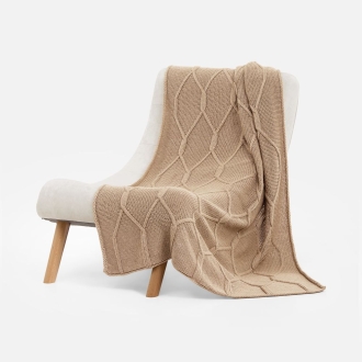 Изображение №3 | Плед Curve Verve, бежевый меланж