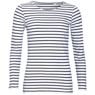 Изображение №1 | Футболка женская Marine Women, белый/темно-синий, размер XS