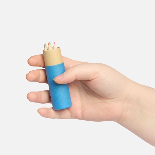 Изображение №4 | Набор цветных карандашей Kiddo с точилкой, голубой с оранжевым