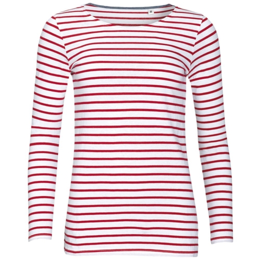 Изображение №1 | Футболка женская Marine Women, белый/красный, размер XS