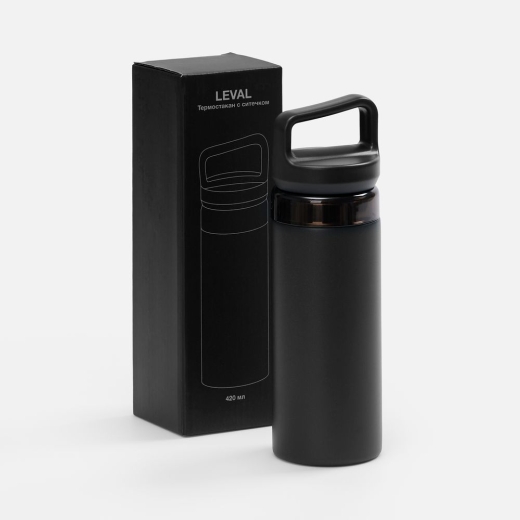 Изображение №5 | Термостакан Leval с ситечком, черный