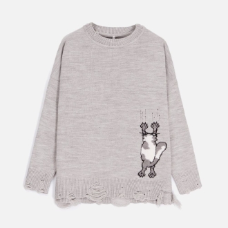 Изображение №2 | Джемпер Sharpick, серебристо-серый меланж, размер S/M