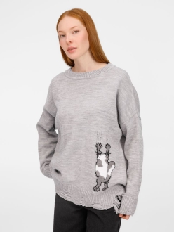 Изображение №8 | Джемпер Sharpick, серебристо-серый меланж, размер S/M