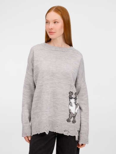 Изображение №1 | Джемпер Sharpick, серебристо-серый меланж, размер S/M