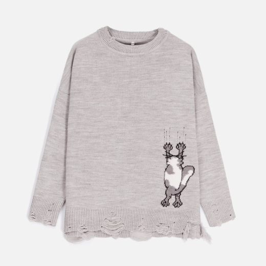 Изображение №2 | Джемпер Sharpick, серебристо-серый меланж, размер S/M