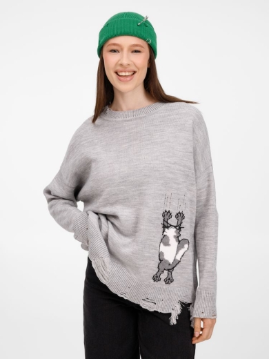 Изображение №6 | Джемпер Sharpick, серебристо-серый меланж, размер S/M