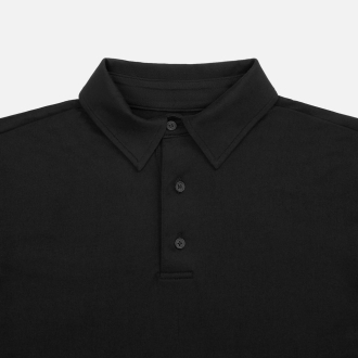 Изображение №4 | Рубашка поло унисекс Senti, черная, размер S