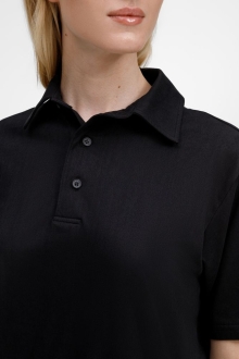 Изображение №9 | Рубашка поло унисекс Senti, черная, размер S