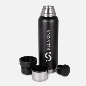 Изображение №3 | Термос Relaxika 1000 со стикерпаком, черный