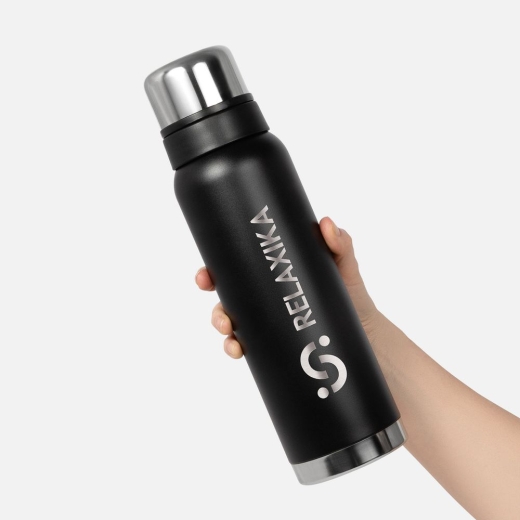 Изображение №9 | Термос Relaxika 1000 со стикерпаком, черный