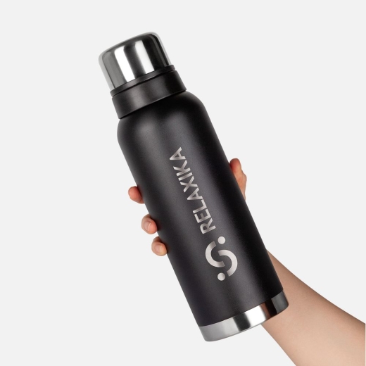 Изображение №9 | Термос Relaxika 1200 со стикерпаком, черный