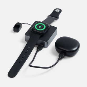 Изображение №4 | Внешний аккумулятор с беспроводной зарядкой Aura Power 5000 мАч, серый