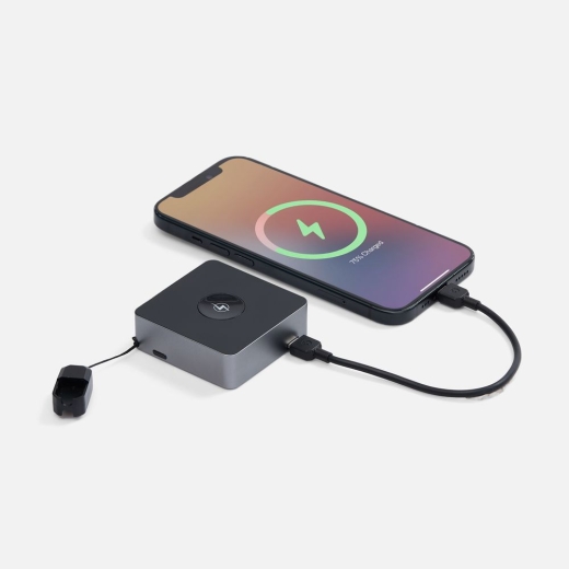 Изображение №5 | Внешний аккумулятор с беспроводной зарядкой Aura Power 5000 мАч, серый