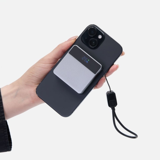 Изображение №6 | Внешний аккумулятор с беспроводной зарядкой Aura Power 5000 мАч, серый