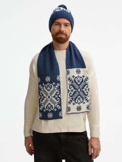 Изображение №10 | Шапка Wintertude, синяя с белым