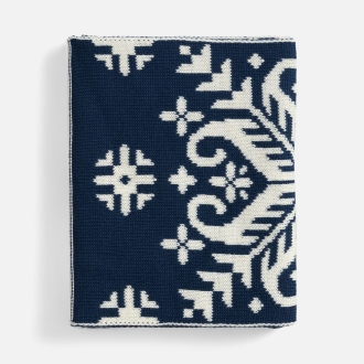 Изображение №3 | Шарф Wintertude L, синий с белым