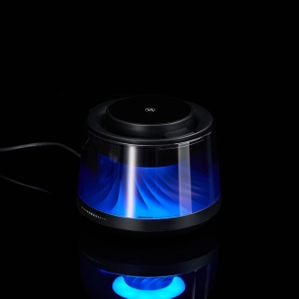 Изображение №6 | Bluetooth-колонка с подсветкой и беспроводной зарядкой Quantium, черная