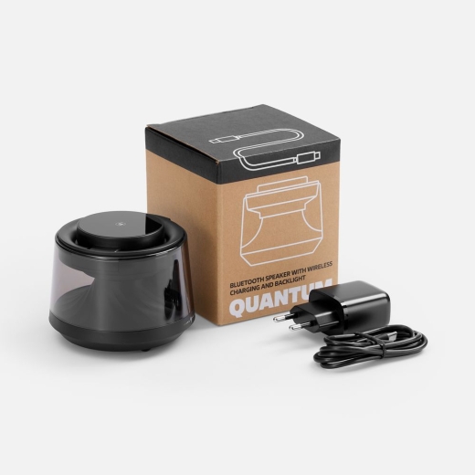 Изображение №5 | Bluetooth-колонка с подсветкой и беспроводной зарядкой Quantium, черная
