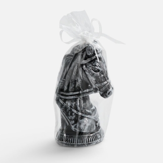 Изображение №3 | Свеча фигурная «Бюст лошади», серебристая