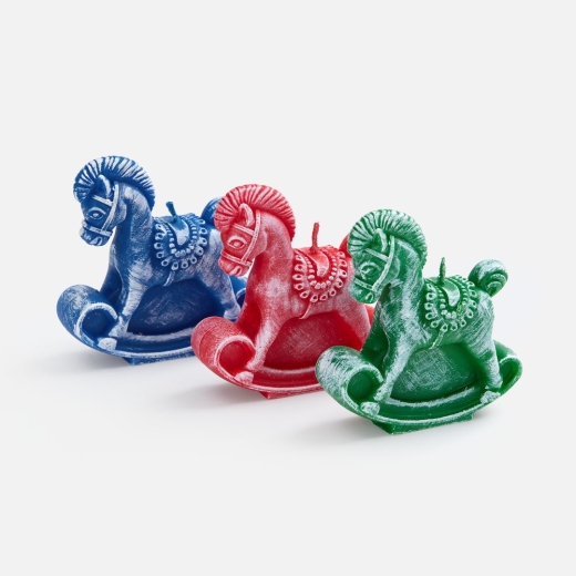 Изображение №3 | Свеча фигурная «Лошадка-качалка», красная