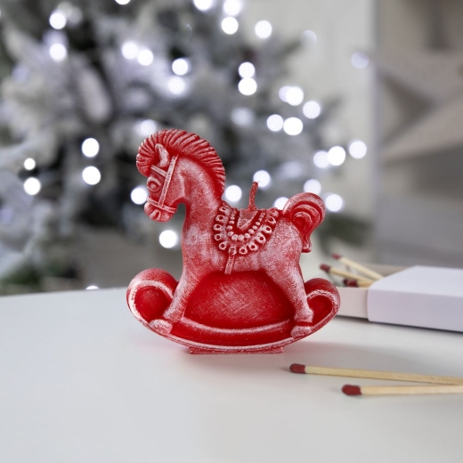 Изображение №4 | Свеча фигурная «Лошадка-качалка», красная