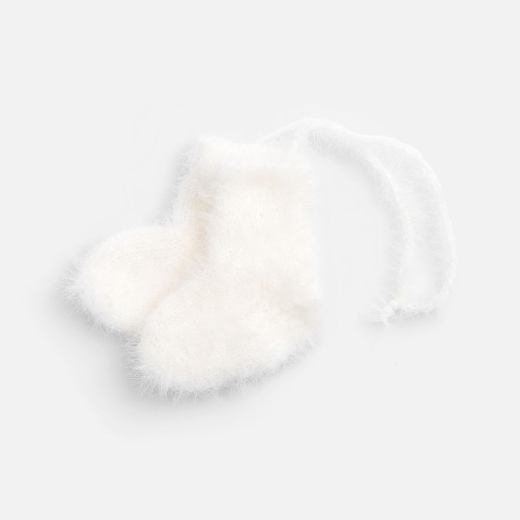 Изображение №1 | Подвеска на елку «Вьюжка», носочки, белая