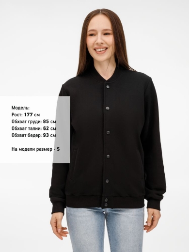 Изображение №8 | Бомбер унисекс Nuppu, черный, размер S