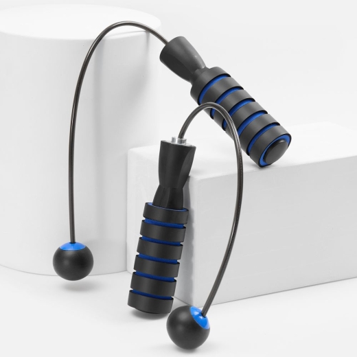 Изображение №3 | Беспроводная скакалка Silentino, черная с синим