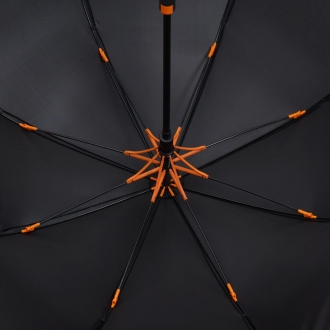 Изображение №3 | Зонт-трость Hidecolor с цветными спицами, черный с оранжевым