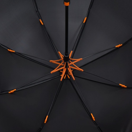 Изображение №3 | Зонт-трость Hidecolor с цветными спицами, черный с оранжевым