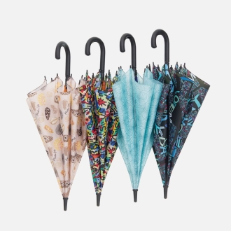 Изображение №2 | Зонт-трость Undercolor с полной запечаткой на заказ, с зелеными спицами