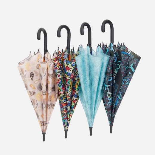 Изображение №2 | Зонт-трость Undercolor с полной запечаткой на заказ, с зелеными спицами