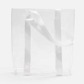 Изображение №3 | Шопер Clear Fest, ver.2, прозрачный с белыми ручками