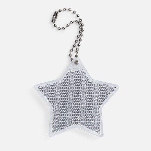 Изображение №1 | Пешеходный светоотражатель с цепочкой «Звезда», белый