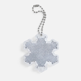 Изображение №1 | Пешеходный светоотражатель с цепочкой «Снежинка», белый